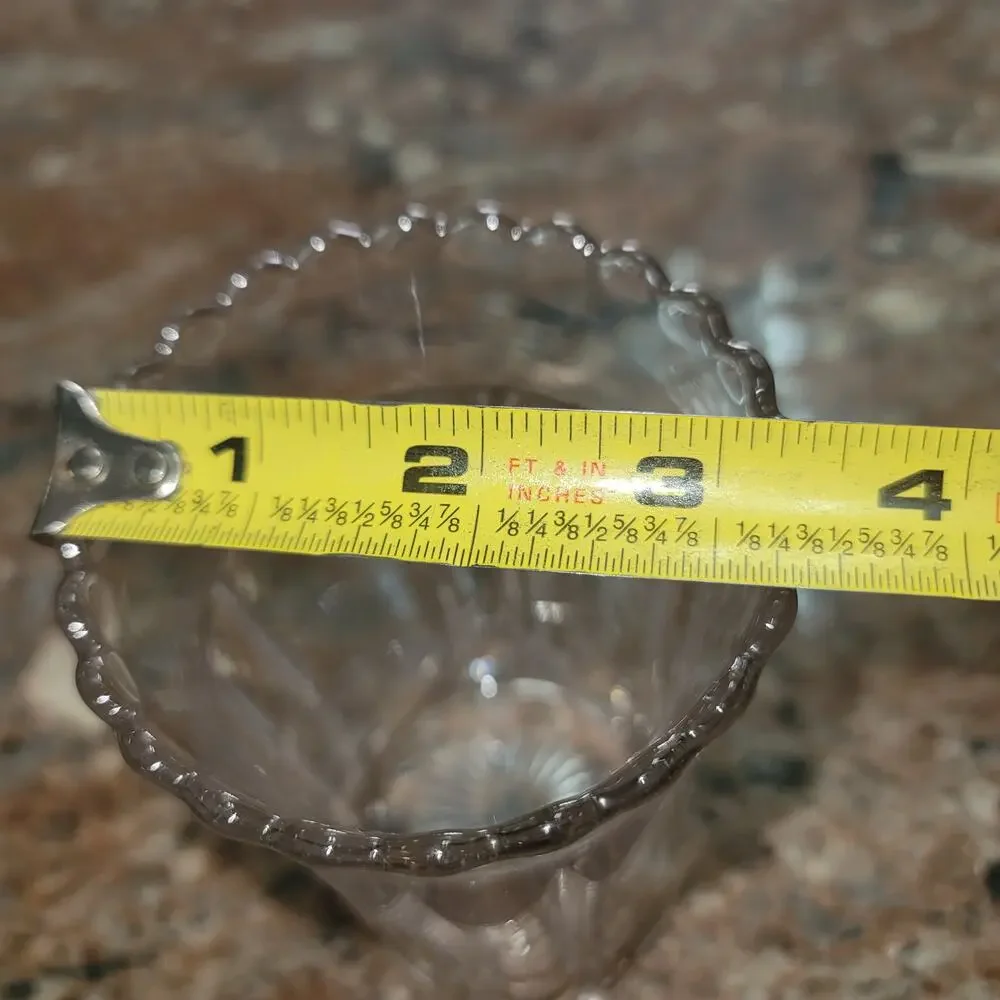 EAPG crystal glass spooner vase scalloped edge 5.6" tall - Picture 3 of 4